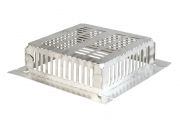 Boîte pare-gravier aluminium ajourée 200 mm x 200 mm